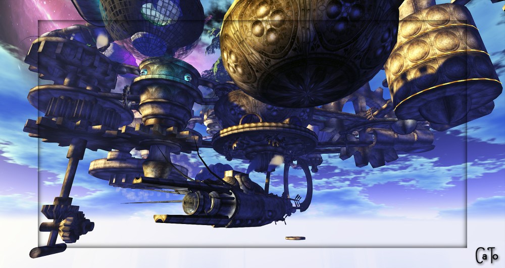 The floating city, seen from below